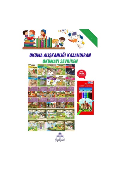 2. Sınıf Okuma Alışkanlığı Kazandıran Okumayı Sevdiren 30 Kitap + Kuru Boya Kalemi Hediyeli