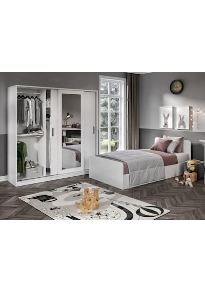 Kznhome Anemon 3 Parçalı Tek Kişilik Mdf Genç Odası Takımı - Tamamı 1. Ka