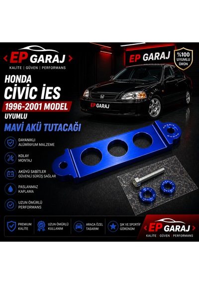 Honda Civic İes 1996-2001 Model Uyumlu Mavi Renkli Akü Tutacağı 0