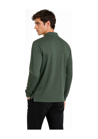 Dynamo Erkek Mevsimlik Polo Yaka Cepli Sweatshirt Bgl-st05366 Haki