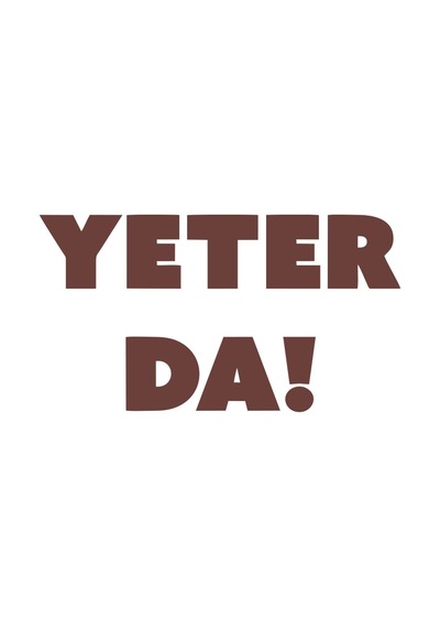Yeter Da Araba Sticker 17x17 Cm Kahverengi
