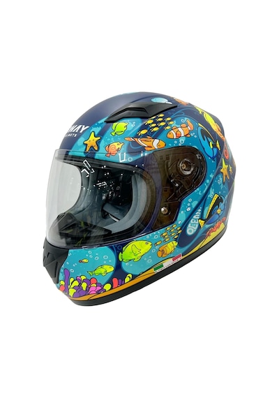 Kask Çocuk Sw 815k Ocean Black Blue Full Face Çok Renkli
