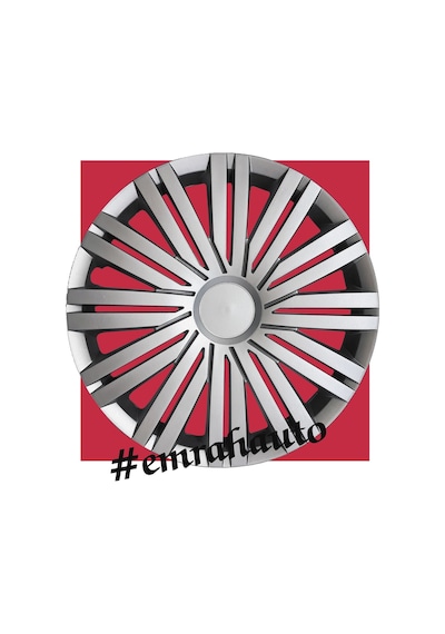 Fiat Nemo 15 İnç Jant Kapağı 4 Lü Set Gri Renk Kolay Montaj Logo Hediye