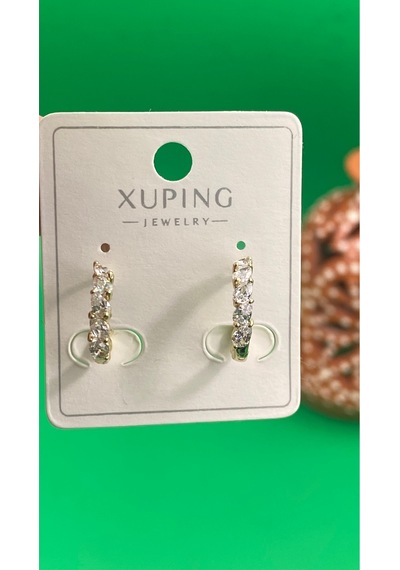 Xuping 14k Altın Renginde Damla Taş Şeklinde Kadın Şık Küpe Gold