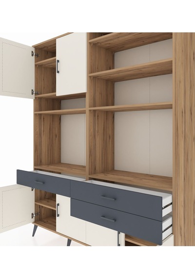 Hyperion Gardrop 10 Raflı 3 Çekmeceli 8 Kapaklı 176x44x221 Çam-aytaşı/antrasit Aytaşı/antrasit Hyperion Gardrop 10 Raflı 3 Çekmeceli 8 Kapaklı 176x44x221 Çam-aytaşı/antrasit Aytaşı/antrasit
