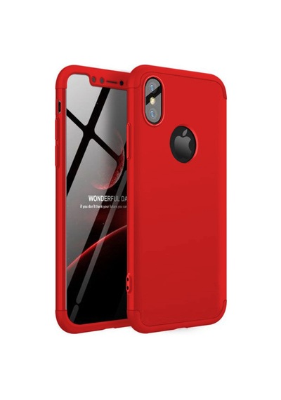 Apple Uyumlu iPhone X Xs Kılıf 3 Parçalı 360 Tam Korumalı Gkk Kapak