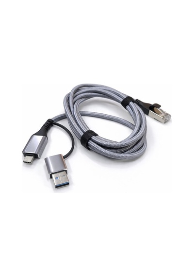 Usb 3.0 Ve Type C - Gigabit Ethernet Adaptörü 2in1 Usb 3.0 Type C 10/100/1000