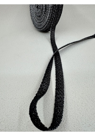 1 Cm Simli Balıksırtı Şerit - Lacivert-5 Metre