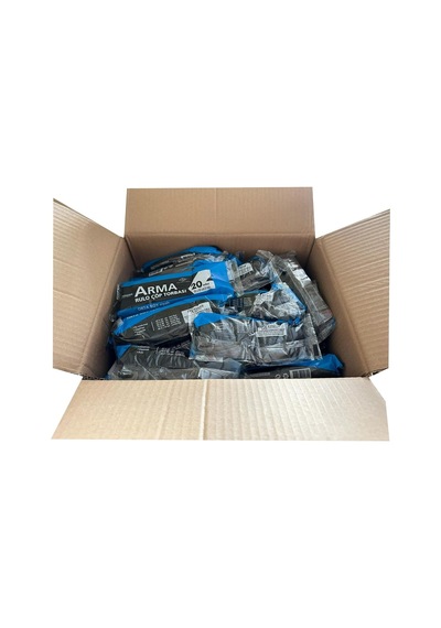 Arma Siyah Orta Boy 55x60 Cm. 30 Litre Çöp Torbası Poşeti - 20 Adetlik 50 Rulo / 1000 Adet/koli