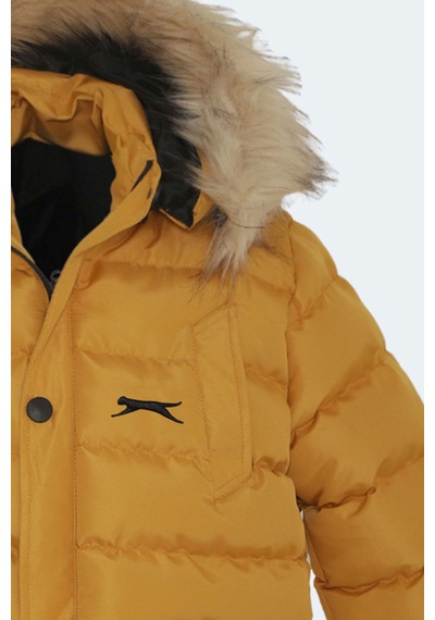 Slazenger Napolı I Unisex Çocuk Mont & Kaban Hardal