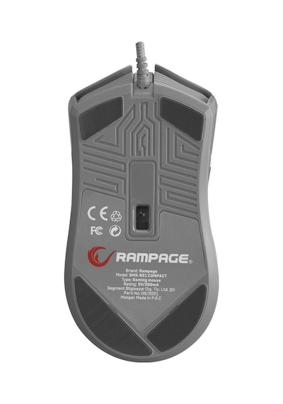 Rampage Smx-r21 Compact Usb Pembe/gri Rgb Işıklı+macro 7200dpi / 1000hz Gaming Oyuncu Mouse Rampage -