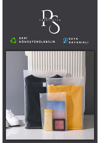 Valiz Ve Dolap Içi Düzenleyici Buzlu Fermuarlı Poşet Torba 10 Adet 15 Cm X 10 Cm Buzlu Şeffaf 15 X 1