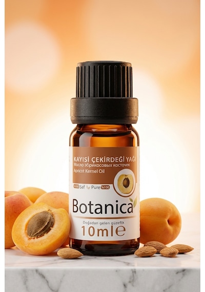 Botanica %100 Saf Kayısı Çekirdeği Yağı Hassas Cilt Nemlendirici Bebek Masajı Doğal Bitkisel Bakım 10 Ml 10 ML