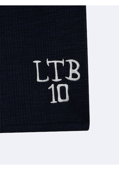 LTB Etek Ucu Nakış Sloganlı Relaxed Lacivert T-shırt
