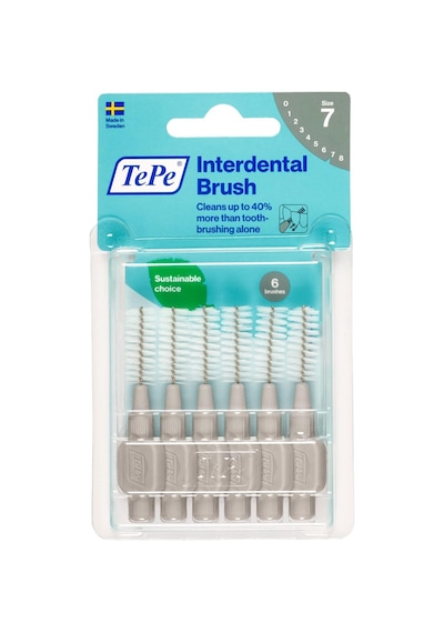 1.3 Mm - Gri Diş Arayüz Fırçası 1 X 6 Adet Açık Ahşap