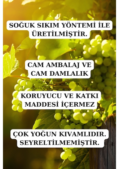 Üzüm Çekirdeği Yağı 3 X 20 Ml -%100 Seyreltilmemiş, Doğal Soğuk Sıkım Sabit Yağ 20 ML