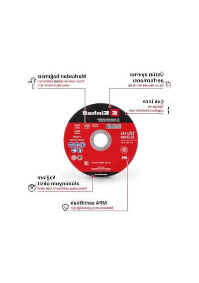 5 Parça İnce Metal Kesme Disk Seti, 125 Mm Çapında Ve 1 Mm Kalınlığında