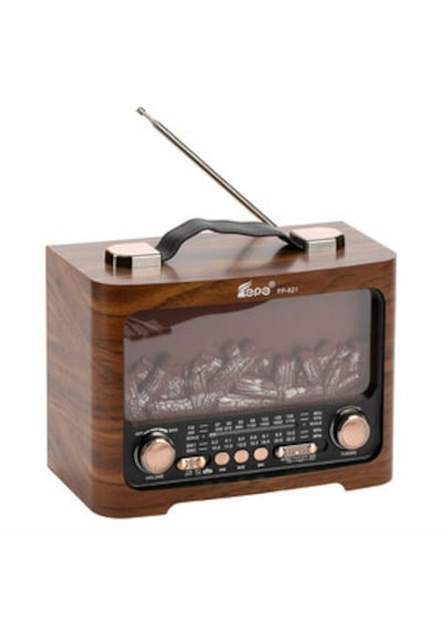 Fepe Fp-821 Şömine Detaylı Bluetooth Destekli Nostaljik Radyo