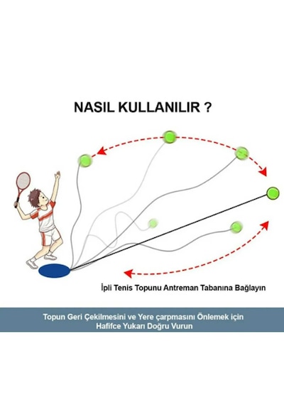 Pros Pro İpli Go & Back Antrenman Ve Eğitim Tenis Topu Seti Mavi P310bl
