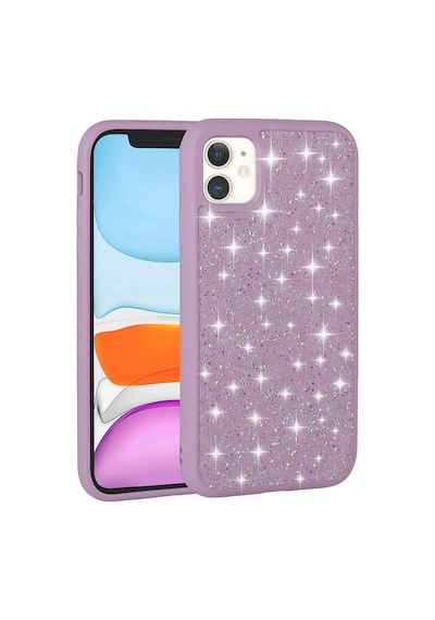 Zore İphone 11 Uyumlu Parlak Taşlı Tasarım Pırlanta Ogaa Kılıf-pembe