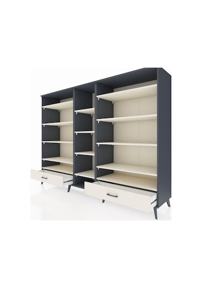 Hyperion Dolap 14 Raflı 2 Çekmeceli 220x44x163 Antrasit-aytaşı Antrasit-aytaşı Hyperion Dolap 14 Raflı 2 Çekmeceli 220x44x163 Antrasit-aytaşı Antrasit-aytaşı
