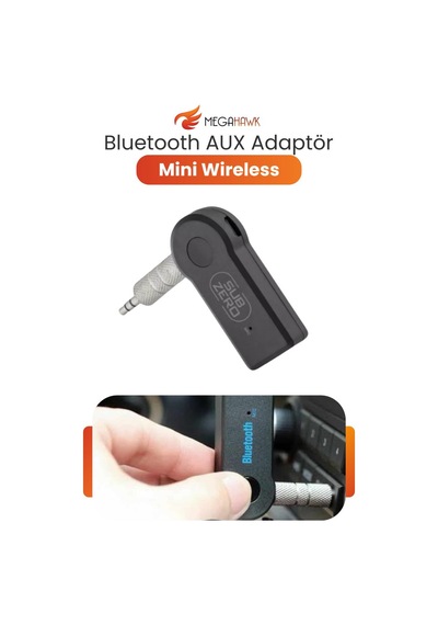 Bluetooth Aux Adaptör Araç İçi Kablosuz Müzik Alıcı Handsfree Mini Wireless Receiver