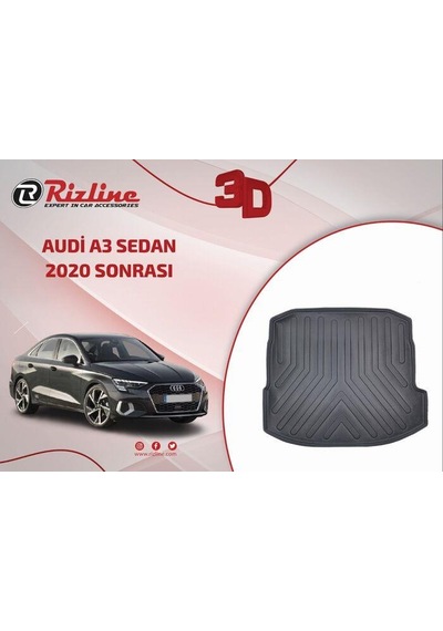 Rizline Audi A3 Sedan 2020 Sonrası 3D Bagaj  Havuzu