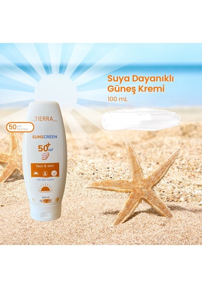 Tierra Yüz ve Vücut Güneş Kremi SPF50+ 100 ML