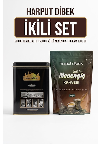İkili Set 500 Gr Teneke Kutu Dibek Kahvesi + 500 Gr Sütlü Toz Menengiç Kahvesi Diğer