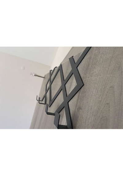 Metal Siyah Desenli Amerikan Kapı Arkası Askılık Organizer Askılık Ve Desenli Banyo Kapı Arkası