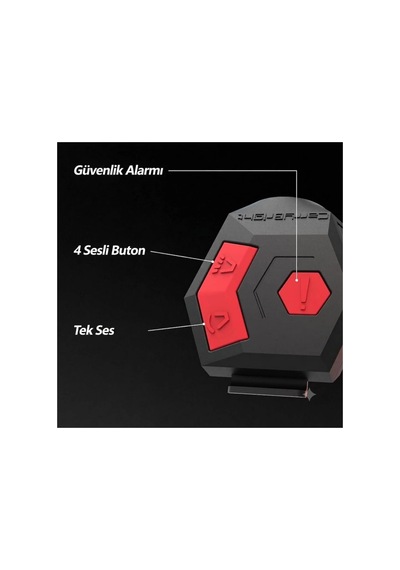 Carrybright 2'si 1 Arada Güvenlik Alarmlı Şarj Edilebilir Bisiklet Kornası Genel
