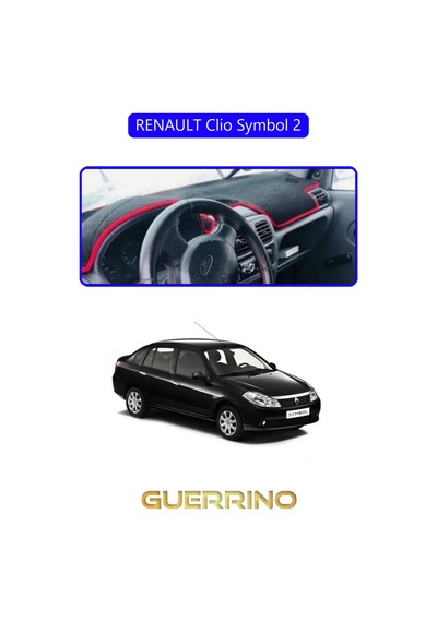 Renault Clio Symbol 2torpido Koruma Halısı Mavi Kenar
