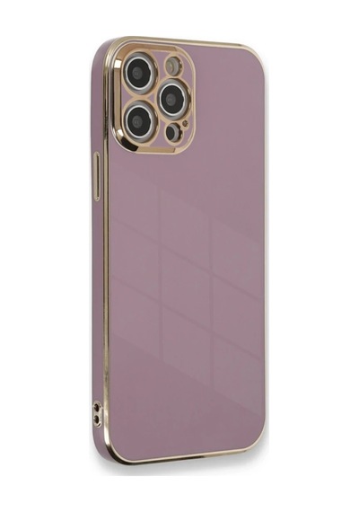 Apple Apple Uyumlu iPhone 12 Pro Max Kılıf Volet Silikon - Mor 0.2M-Çok Renkli