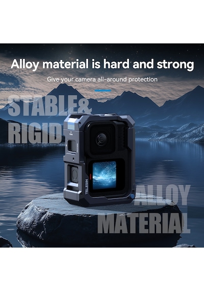 Telesın Gopro Hero13 Black Için Alüminyum Kafes Gopro Hero9/10/11/12/13 Black Uyumlu