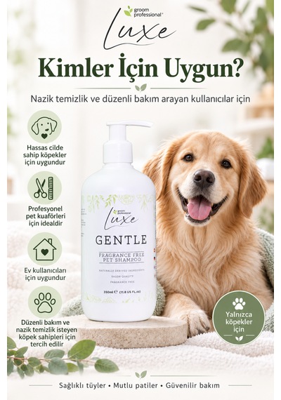 Groom Professional Hassas Derili Köpek Şampuanı 350 Ml 1:30 Konsantre - Nemlendricili Bakım