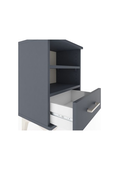 Arges Komodin 2 Raflı Tek Çekmeceli 44x30x64 Antrasit-antrasit Antrasit