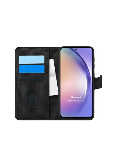 Microsonic Samsung Galaxy Uyumlu A54 Kılıf Fabric Book Wallet