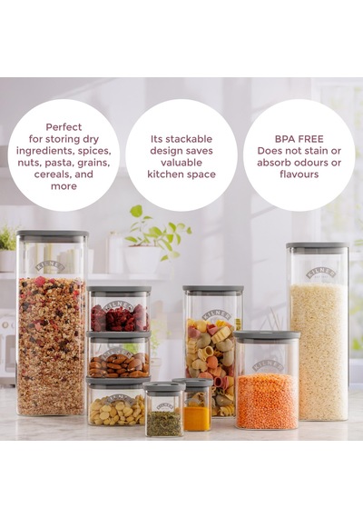 Kilner Borosilikat Cam Kapaklı Saklama Kabı, 1,5 L, Hava Geçirmez
