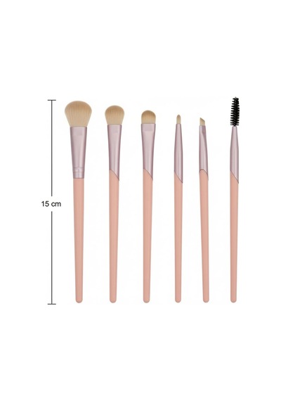 Brush Luxe Collection 6 Parça Profesyonel Makyaj Fırça Seti, Ultra Yumuşak Doğal Kıllı Sentetik, Allık, Far, Kapatıcı, Eyeliner Ve Kaş Şekillendirici