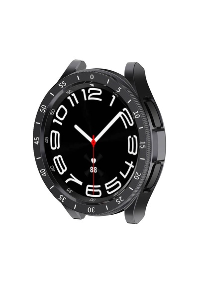 Galaxy Watch 6 Classic 43mm Sert Pc Kasa Ve Ekran Koruyucu Sbt Sport Watch Gard 29 - Siyah