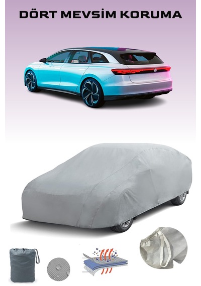Volkswagen Id. Space Vızzıon Uyumlu Araba Brandası, Oto Branda, Araba Çadırı, Su-güneş Geçirmez Gri