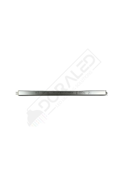 Ultra Slim İnce Parmak Led Adaptör 12 Volt 5 Amper 60 Watt 30x2x2cm Beyaz
