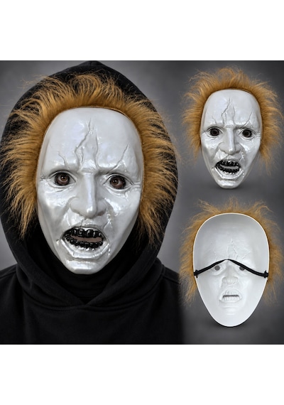 Kahve Saçlı Michael Myers Plastik Karakter Maskesi - Ajak-898414 18