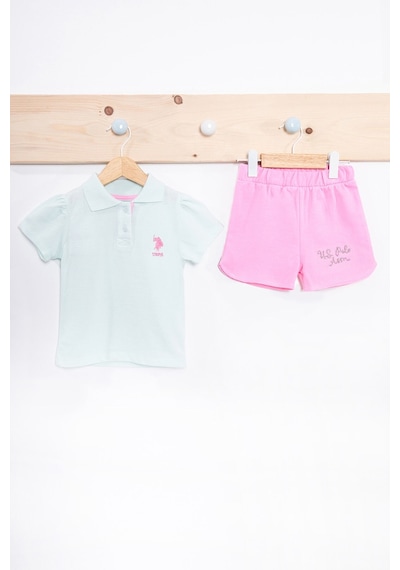 U.S. Polo Assn. U.s. Polo İkili Kız Bebek Nil Yeşili Tshirt Takım 5274-29590 Nil Yeşili