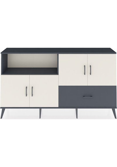 Arges Konsol 4 Raflı Tek Çekmeceli 4 Kapaklı 176x30x99 Antrasit-a Antrasit-aytaşı/antrasit Arges Konsol 4 Raflı Tek Çekmeceli 4 Kapaklı 176x30x99 Antrasit-a Antrasit-aytaşı/antrasit