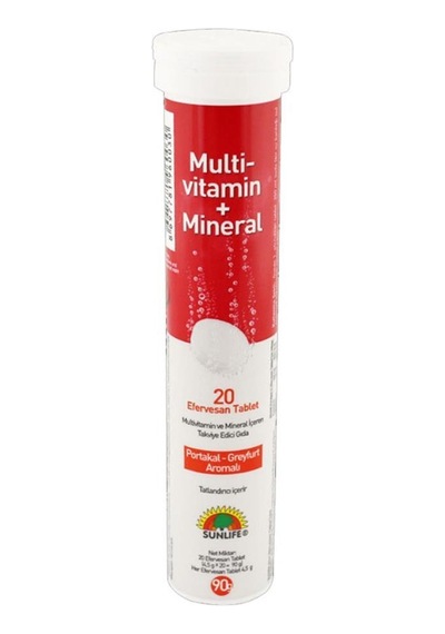 Sunlife Multivitamin Mineral Ginseng 20 Efervesan Tablet