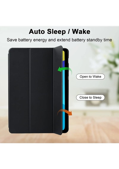Samsung Galaxy Uyumlu Tab S10 Fe+ Plus 13.1inç Kılıf Kalem Bölmeli Smart Case X620 X626 Kapaklı Kılıf