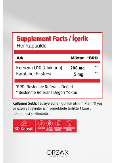 Ocean Koenzim Q10 200 Mg 30 Kapsül X 2 Adet