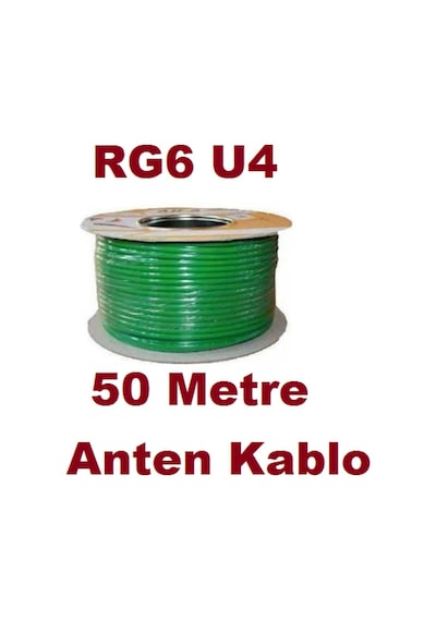 Anten Kablosu , Yeşil Uydu Kablosu Rg6 U4 Tv Anten Kablo 50 Mt
