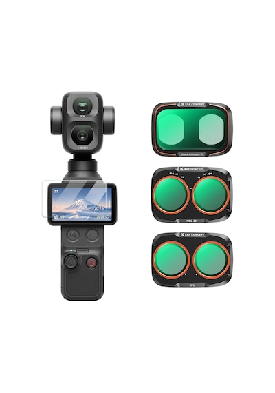 K&f Concept Osmo Pocket 4p  Filtre Seti Cpl + Black Diffusion 1/4 + Nd2-32 Filtre Kiti